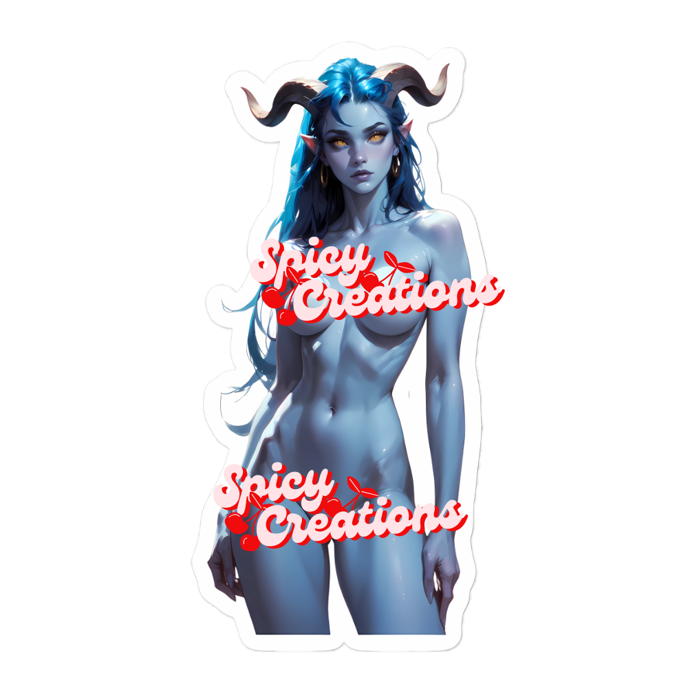 Tiefling (Blue) Sticker | Standing