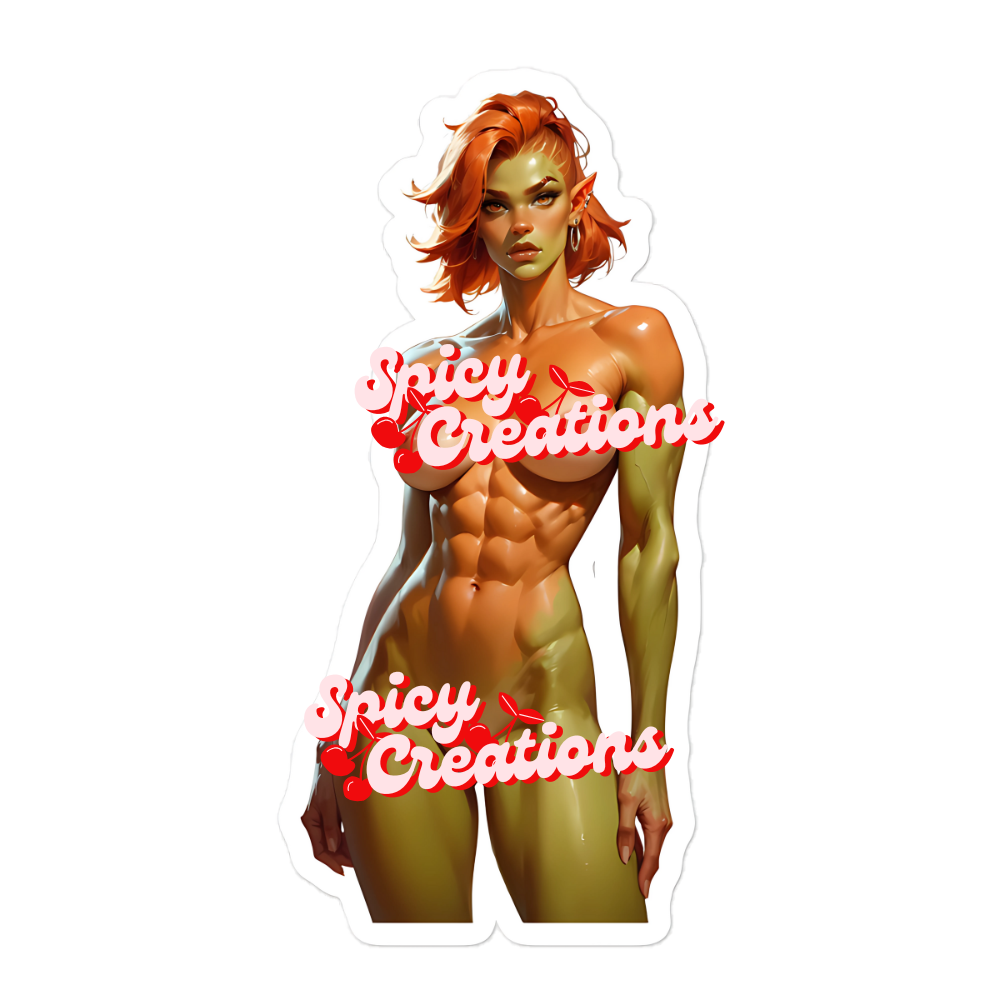 Orc (Orange) Sticker | Standing