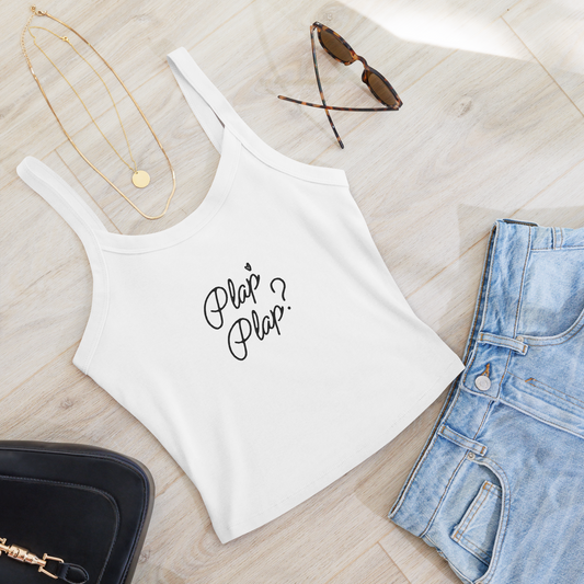 Plap Plap (Embroidery) - Women’s micro-rib tank top