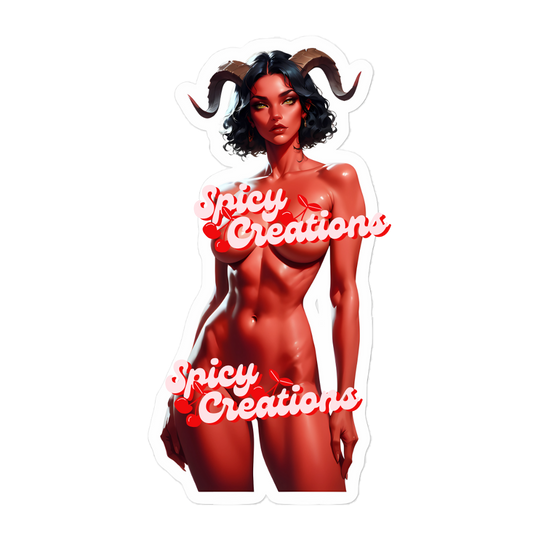 Tiefling (Red) Sticker | Standing