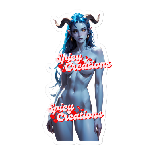 Tiefling (Blue) Sticker | Standing